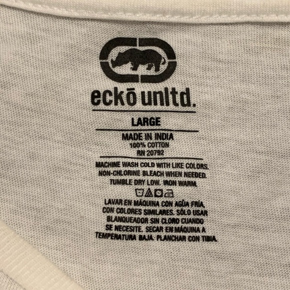TWO (2) Ecko Unlimited Classic White Short Sleeve Shirts - Picture 4 of 7